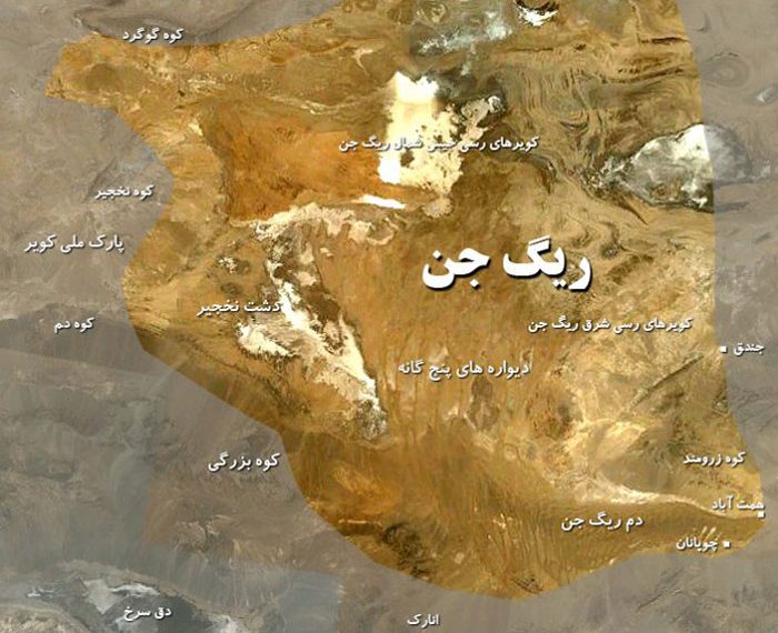 نقشه کویر ریگ جن نقشه کویر ریگ جن