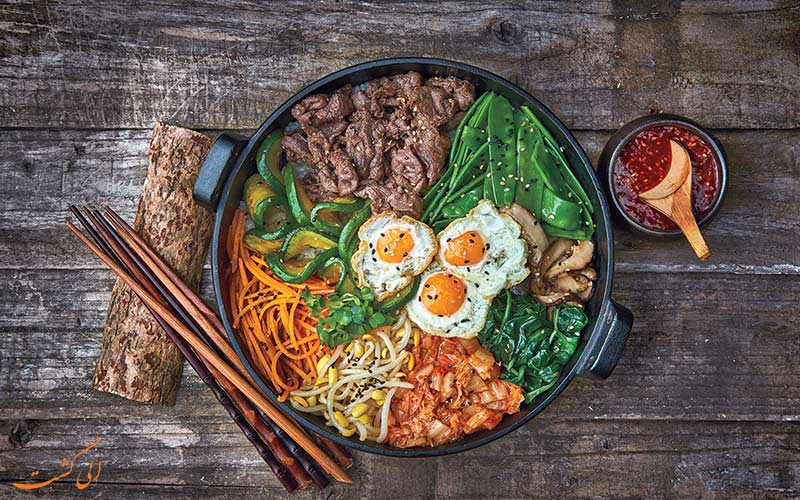 غذای Bibimbap غذای Bibimbap