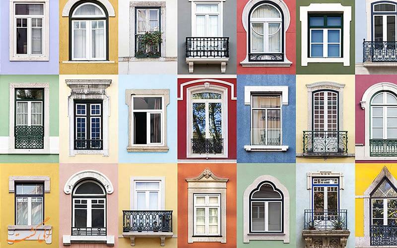 نمایی از ساختمان های لیسبون نمایی از ساختمان های لیسبون