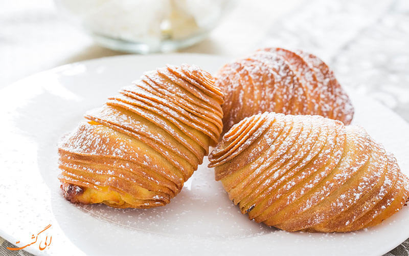 شیرینی sfogliatella در ناپل شیرینی sfogliatella در ناپل