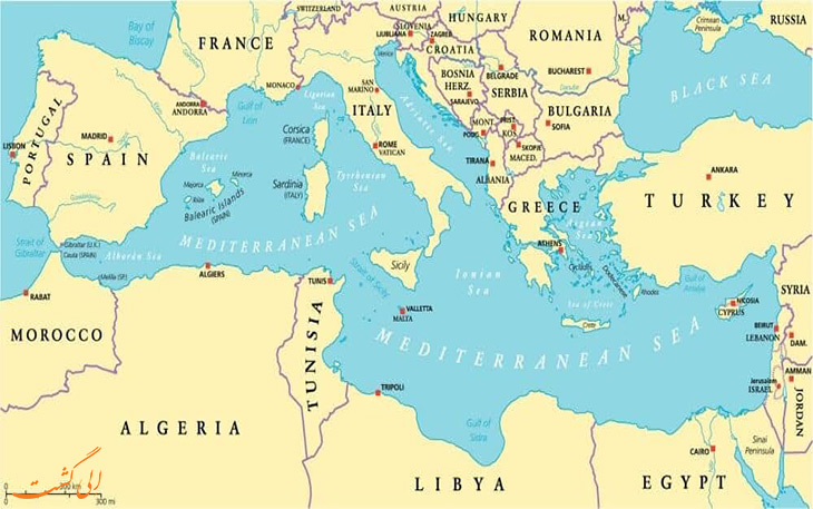 تقسیم بندی کشورهای مدیترانه ای تقسیم بندی کشورهای مدیترانه ای