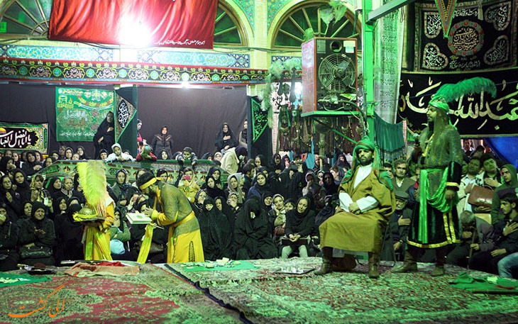 مراسم تعزیه در تکیه بزرگ تجریش میدان تجریش سال 1340
