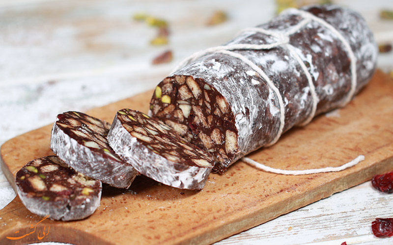سالامی شکلات | Chocolate salami سالامی شکلات | Chocolate salami