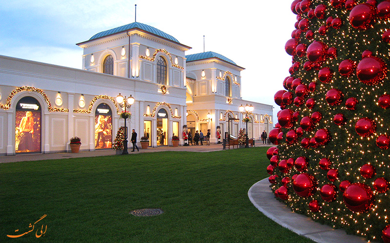 ساختمان مرکز خرید Noventa Di Piave Outlet برای خرید برندهای معتبر لباس جهان در ونیز ساختمان مرکز خرید Noventa Di Piave Outlet برای خرید برندهای معتبر لباس جهان در ونیز