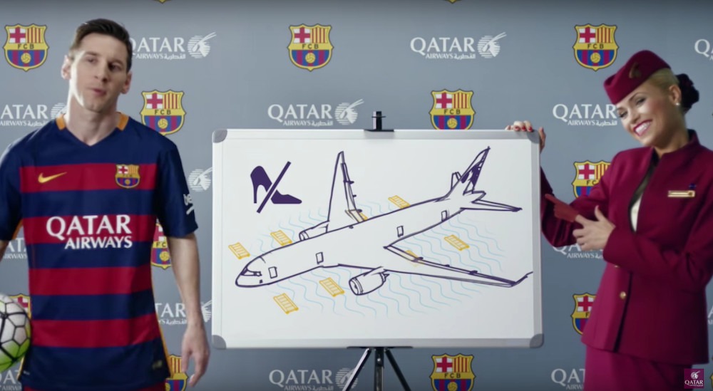 Qatar In-Flight Video بارسلونا و هواپیمایی قطر