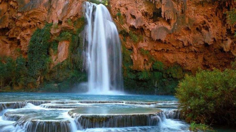 ARIZONA آبشار هاواسو در گرند کانیون ، آریزونا 