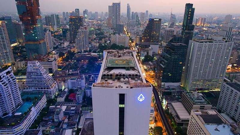 bangkoks financial district from cloud 47 bangkoks financial district from cloud 47