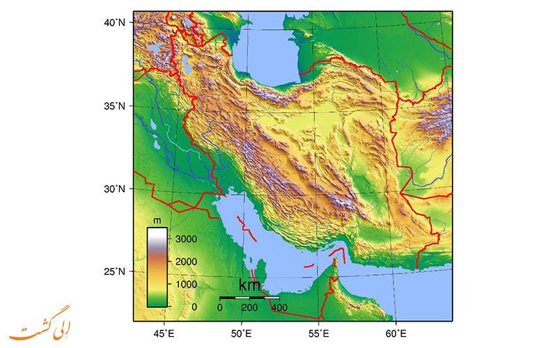 کم ارتفاع ترین مراکز استان ایران کم ارتفاع ترین مراکز استان ایران