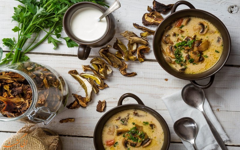 سوپ قارچ گریبنوی سوپ قارچ گریبنوی