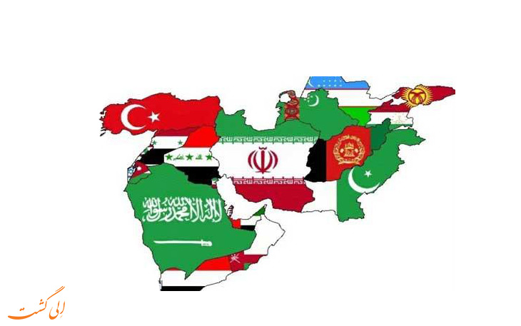 عکس پرچم های کشورهای همسایه ایران